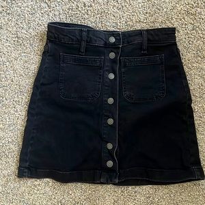 Black Madewell jean skirt